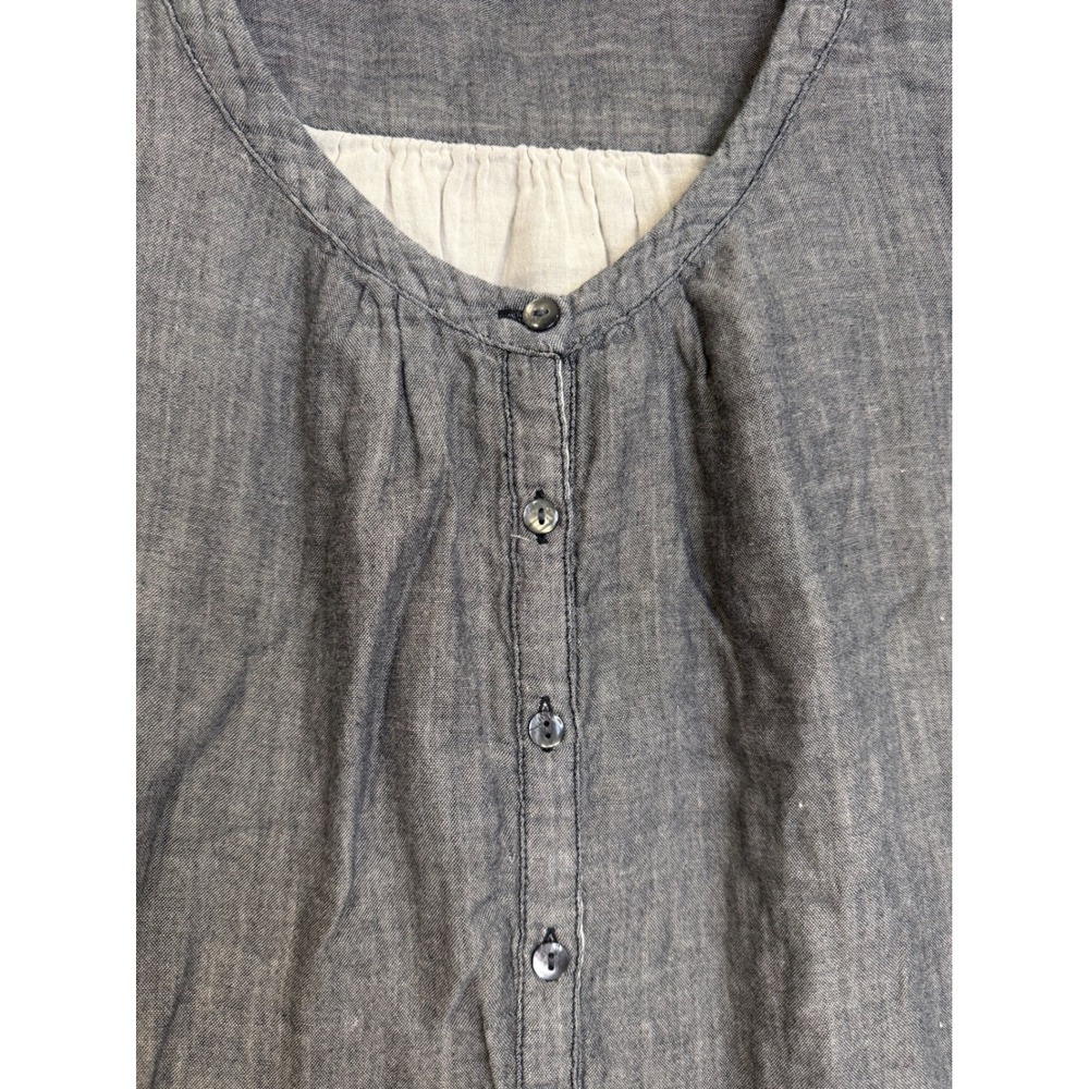 Converse Button Gray Dress Cotton Size Medium Grunge Punk Edgy Skater Streetwear - Picture 3 of 7